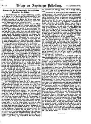 Augsburger Postzeitung Dienstag 20. Februar 1872