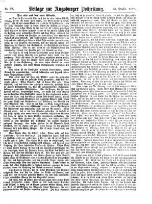 Augsburger Postzeitung Donnerstag 26. Dezember 1872