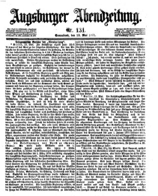 Augsburger Abendzeitung Samstag 13. Mai 1871