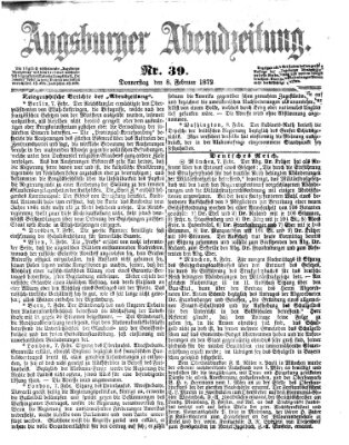 Augsburger Abendzeitung Donnerstag 8. Februar 1872