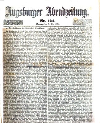 Augsburger Abendzeitung Sonntag 5. Mai 1872