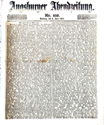 Augsburger Abendzeitung Sonntag 9. Juni 1872