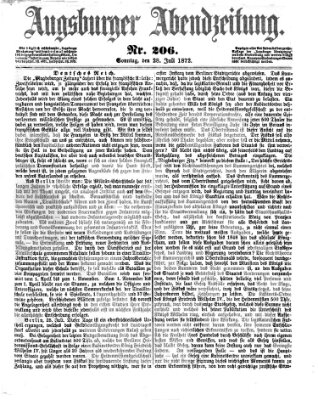 Augsburger Abendzeitung Sonntag 28. Juli 1872