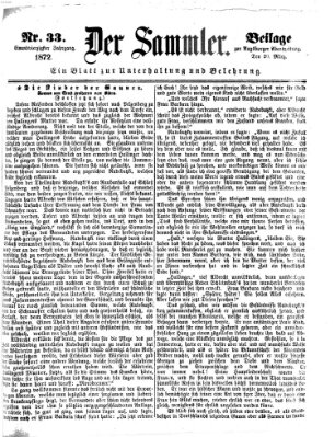 Der Sammler (Augsburger Abendzeitung) Mittwoch 20. März 1872