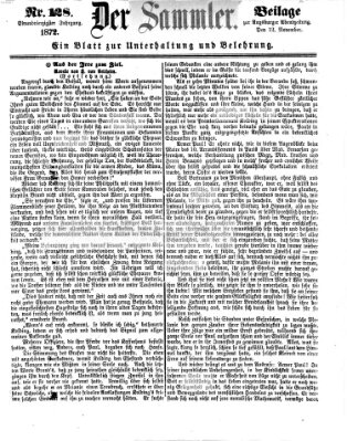 Der Sammler (Augsburger Abendzeitung) Dienstag 12. November 1872