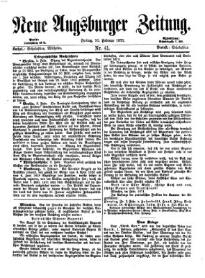 Neue Augsburger Zeitung Freitag 10. Februar 1871