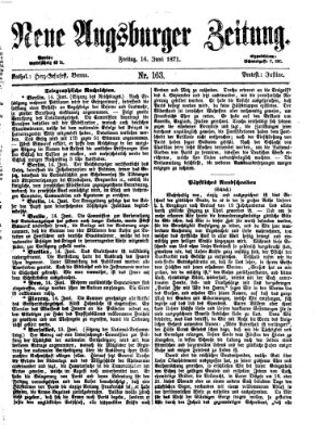 Neue Augsburger Zeitung Freitag 16. Juni 1871