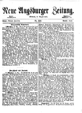 Neue Augsburger Zeitung Mittwoch 16. August 1871