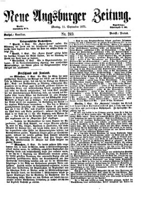 Neue Augsburger Zeitung Montag 11. September 1871