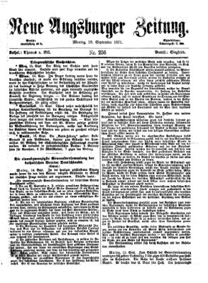 Neue Augsburger Zeitung Montag 18. September 1871