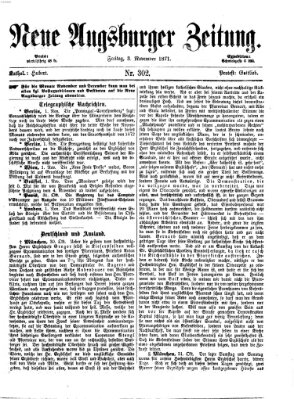 Neue Augsburger Zeitung Freitag 3. November 1871