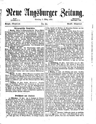 Neue Augsburger Zeitung Samstag 2. März 1872