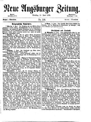 Neue Augsburger Zeitung Dienstag 11. Juni 1872