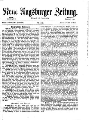 Neue Augsburger Zeitung Mittwoch 19. Juni 1872