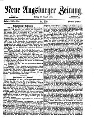 Neue Augsburger Zeitung Freitag 23. August 1872