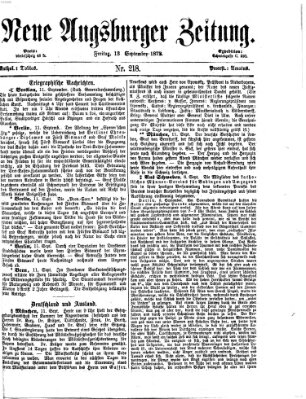 Neue Augsburger Zeitung Freitag 13. September 1872