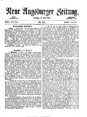 Neue Augsburger Zeitung Dienstag 13. Mai 1873