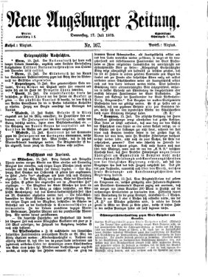 Neue Augsburger Zeitung Donnerstag 17. Juli 1873