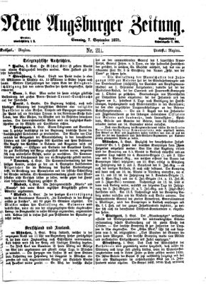 Neue Augsburger Zeitung Sonntag 7. September 1873