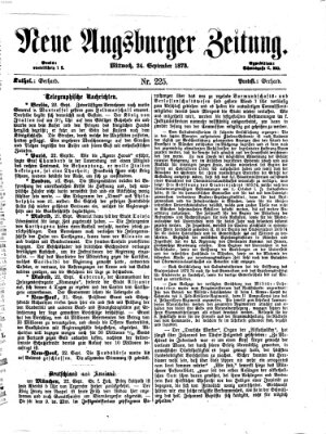 Neue Augsburger Zeitung Mittwoch 24. September 1873