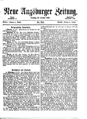 Neue Augsburger Zeitung Dienstag 28. Oktober 1873