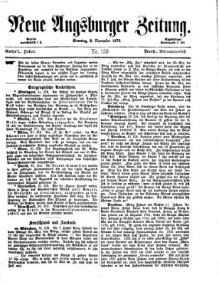 Neue Augsburger Zeitung Sonntag 2. November 1873