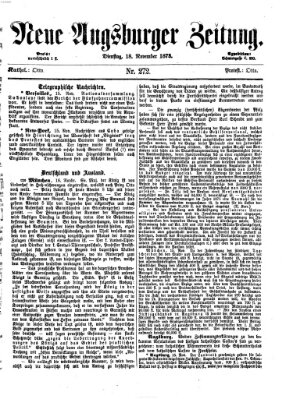 Neue Augsburger Zeitung Dienstag 18. November 1873