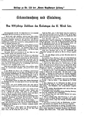 Neue Augsburger Zeitung Sonntag 1. Juni 1873
