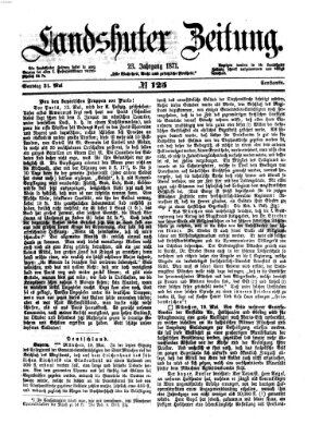 Landshuter Zeitung Sonntag 21. Mai 1871