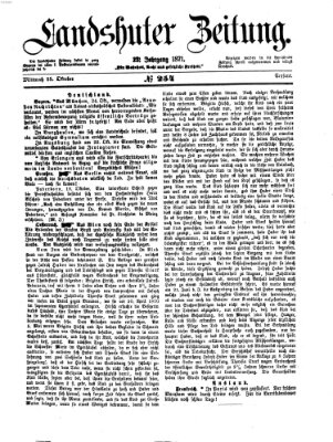 Landshuter Zeitung Mittwoch 25. Oktober 1871