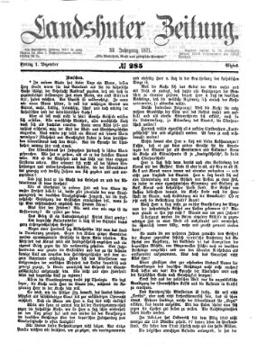Landshuter Zeitung Freitag 1. Dezember 1871