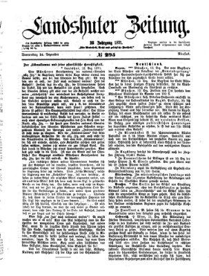 Landshuter Zeitung Donnerstag 14. Dezember 1871