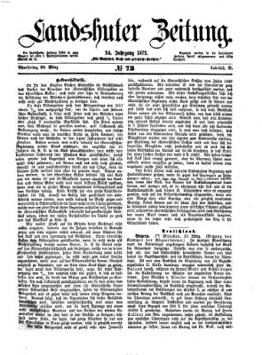 Landshuter Zeitung Freitag 29. März 1872
