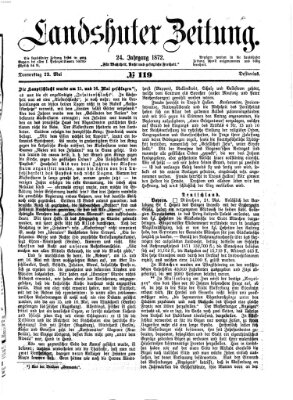 Landshuter Zeitung Donnerstag 23. Mai 1872
