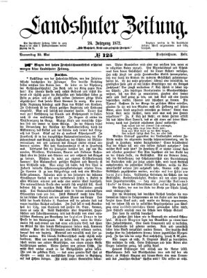 Landshuter Zeitung Donnerstag 30. Mai 1872