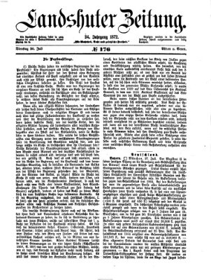 Landshuter Zeitung Dienstag 30. Juli 1872