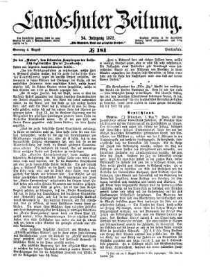 Landshuter Zeitung Sonntag 4. August 1872