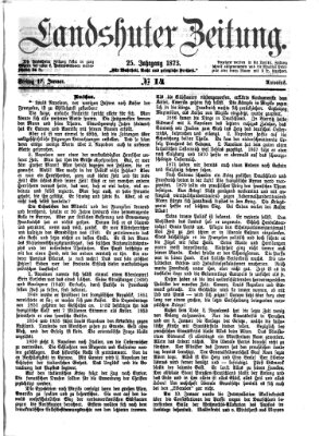 Landshuter Zeitung Freitag 17. Januar 1873