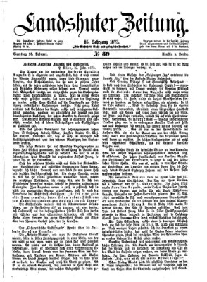 Landshuter Zeitung Samstag 15. Februar 1873