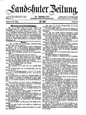 Landshuter Zeitung Samstag 22. März 1873