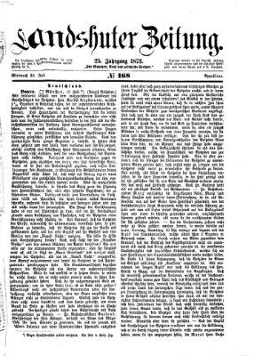 Landshuter Zeitung Mittwoch 23. Juli 1873