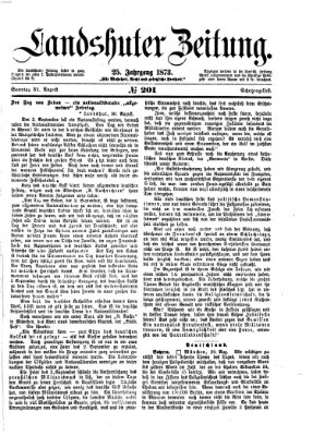 Landshuter Zeitung Sonntag 31. August 1873