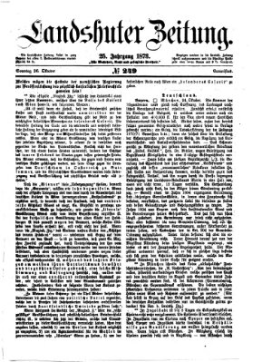 Landshuter Zeitung Sonntag 26. Oktober 1873