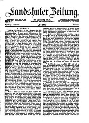 Landshuter Zeitung Samstag 8. November 1873