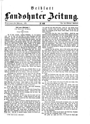 Landshuter Zeitung Montag 14. Oktober 1872