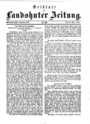 Landshuter Zeitung Sonntag 25. Mai 1873