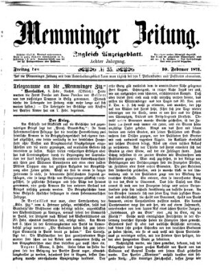 Memminger Zeitung Freitag 10. Februar 1871