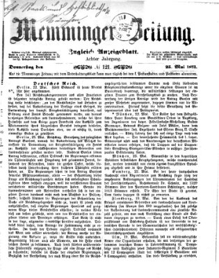 Memminger Zeitung Donnerstag 25. Mai 1871