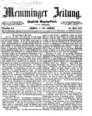 Memminger Zeitung Samstag 24. Juni 1871