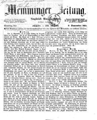 Memminger Zeitung Sonntag 3. September 1871